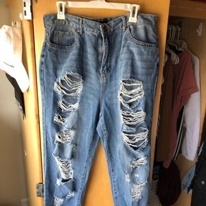 Blue boyfriend jeans